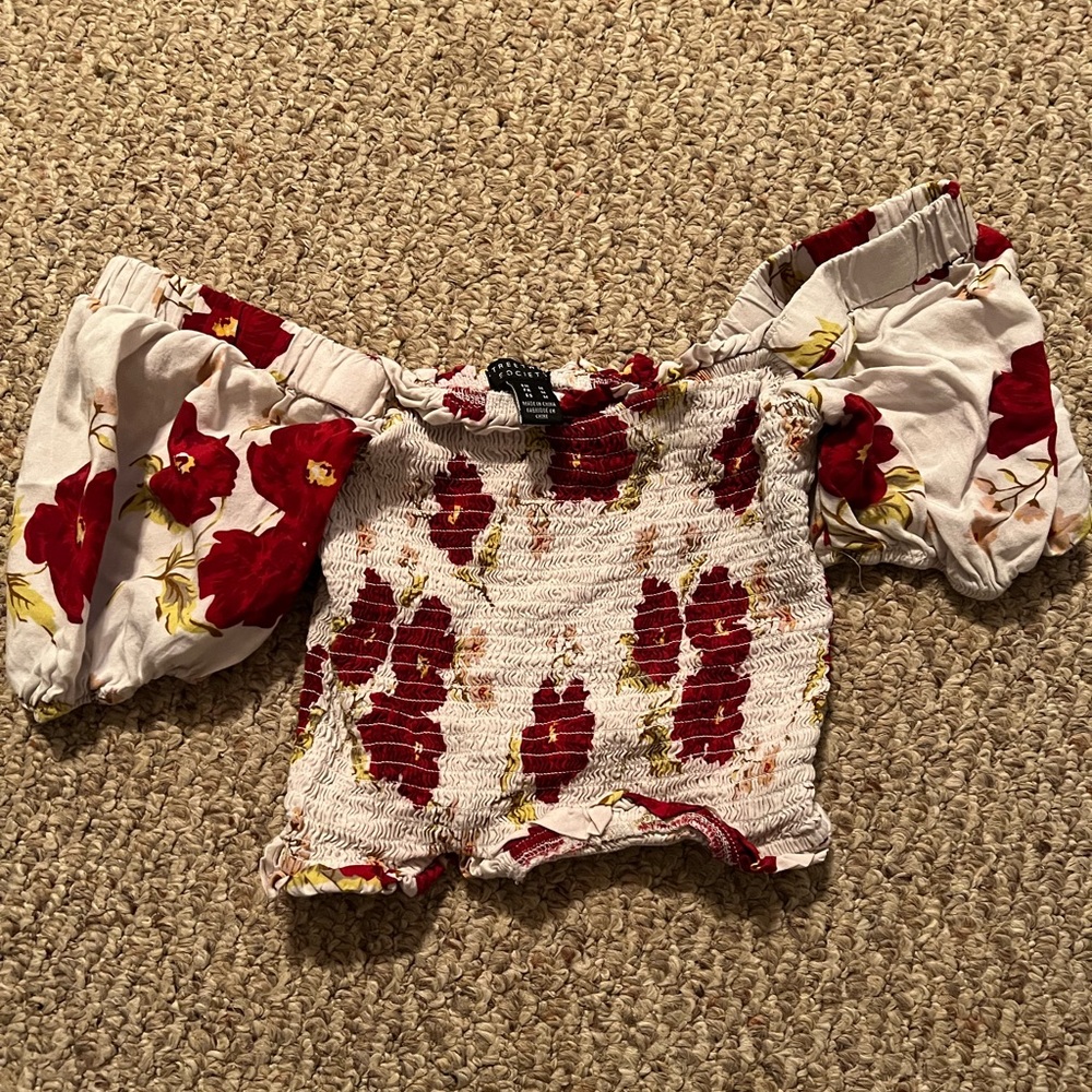 off the shoulder cropped top